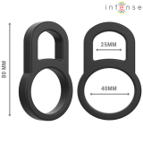 Bobby Doppelter Silikon-Penisring Schwarz von Intense Couples Toys | Fesselliebe.de