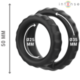 Dewey Doppelter Penisring aus Silikon Schwarz Modell 2 von Intense Couples Toys | Fesselliebe.de