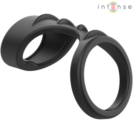 Theo Doppelter Penisring aus Silikon Schwarz Modell 3 von Intense Couples Toys | Fesselliebe.de