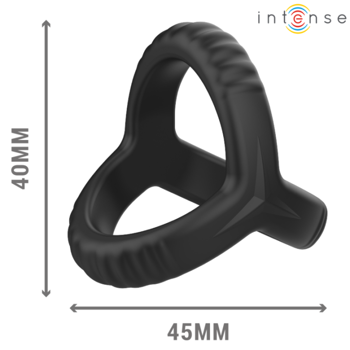 Carson Doppelter Penisring aus Silikon Schwarz Modell 4 von Intense Couples Toys | Fesselliebe.de
