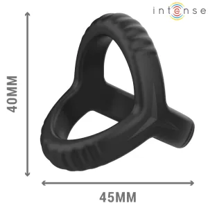 Carson Doppelter Penisring aus Silikon Schwarz Modell 4 von Intense Couples Toys | Fesselliebe.de