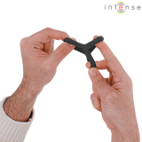 Carson Doppelter Penisring aus Silikon Schwarz Modell 4 von Intense Couples Toys | Fesselliebe.de