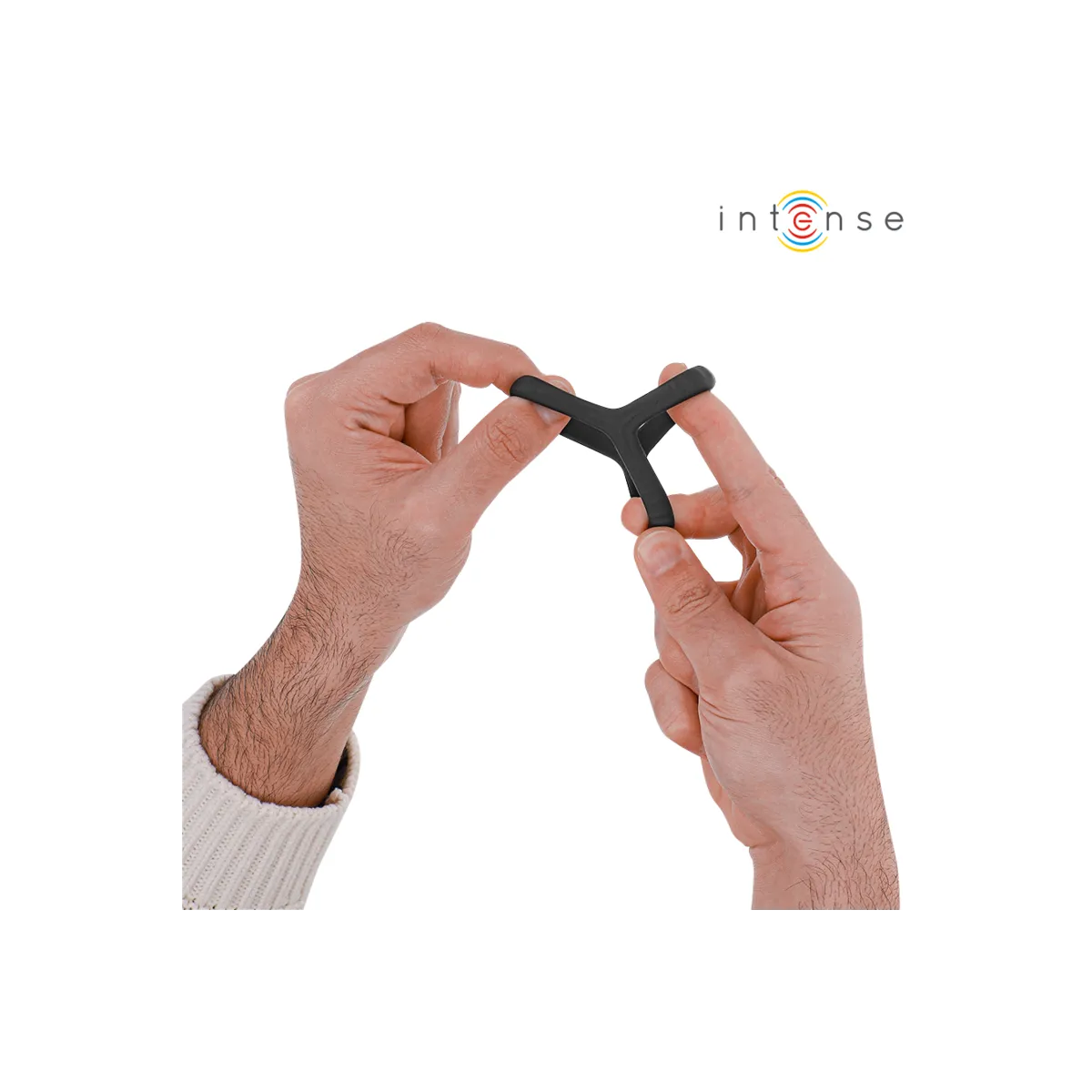 Carson Doppelter Penisring aus Silikon Schwarz Modell 4 von Intense Couples Toys | Fesselliebe.de