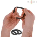 Hugh 3 Basic Penisringe aus Silikon Schwarz von Intense Couples Toys