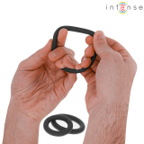 Hugh 3 Basic Penisringe aus Silikon Schwarz von Intense Couples Toys | Fesselliebe.de