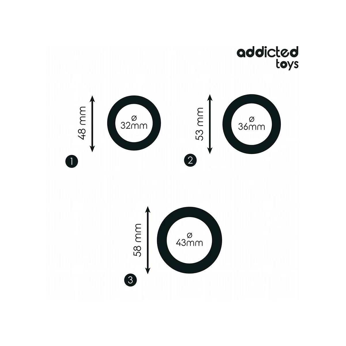 Set Silikonringe Modell 1 von Addicted Toys | Fesselliebe.de