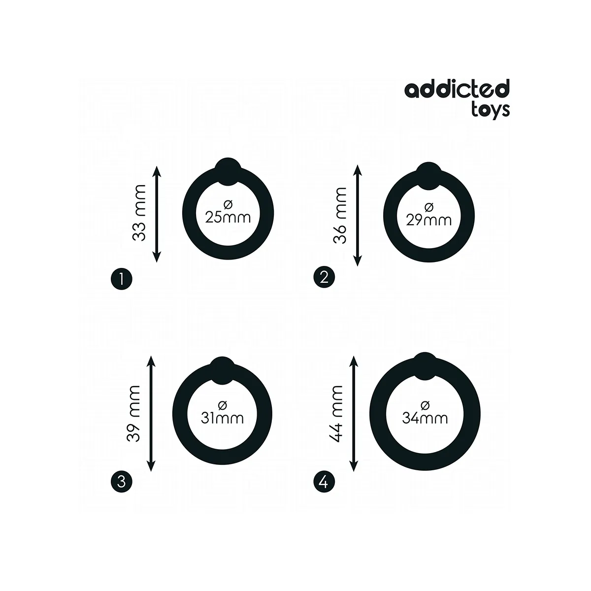 Set aus Druckringen aus Silikon von Addicted Toys | Fesselliebe.de