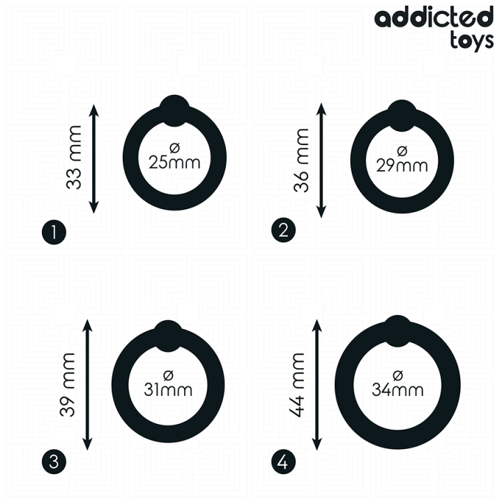 Set aus Druckringen aus Silikon von Addicted Toys | Fesselliebe.de