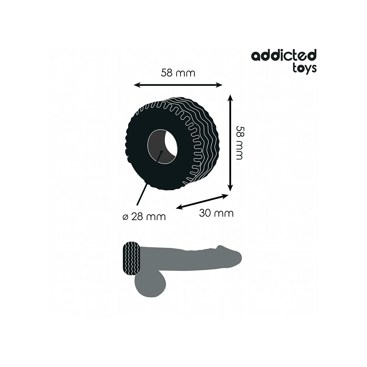 Extra Dicker Cockring von Addicted Toys | Fesselliebe.de