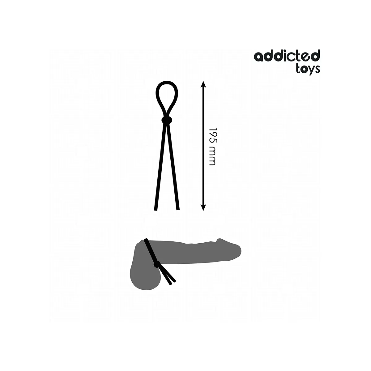 Silikonseil für den Einzelschleifen-Penis von Addicted Toys | Fesselliebe.de