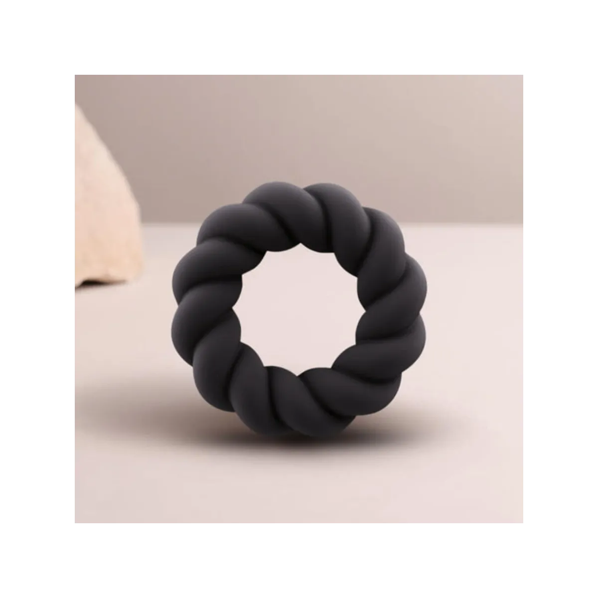 Twist Schwarzer Silikon-Masturbatorring von Rocks-Off | Fesselliebe.de