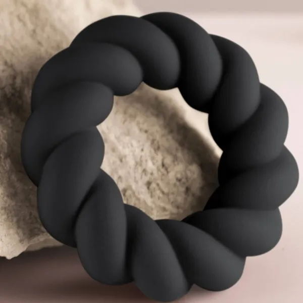 Twist Schwarzer Silikon-Masturbatorring von Rocks-Off | Fesselliebe.de