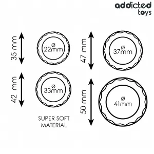 Set mit Strukturiertem Cockring In 4 Grössen von Addicted Toys