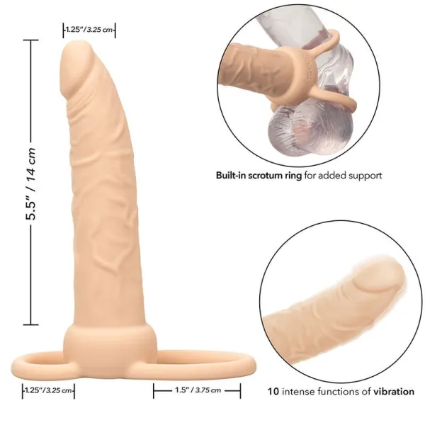 Performance Maxx wiederaufladbarer Dual Penetrator, Helle Haut von Calexotics | Fesselliebe.de