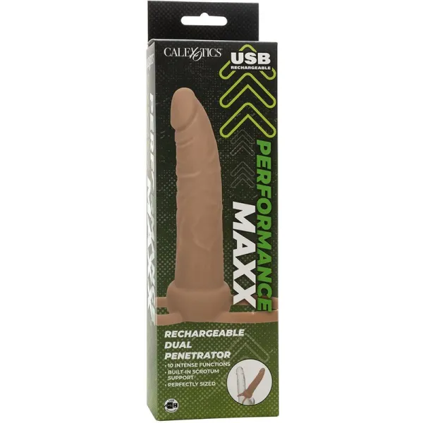 Performance Maxx wiederaufladbarer Dual Penetrator, Helle Haut von Calexotics | Fesselliebe.de