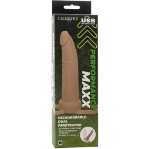 Performance Maxx wiederaufladbarer Dual Penetrator, Helle Haut von Calexotics