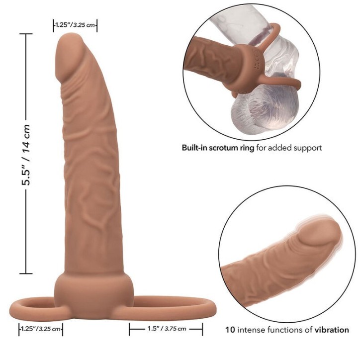 Performance Maxx wiederaufladbarer Dual-Penetrator, Braun von Calexotics | Fesselliebe.de