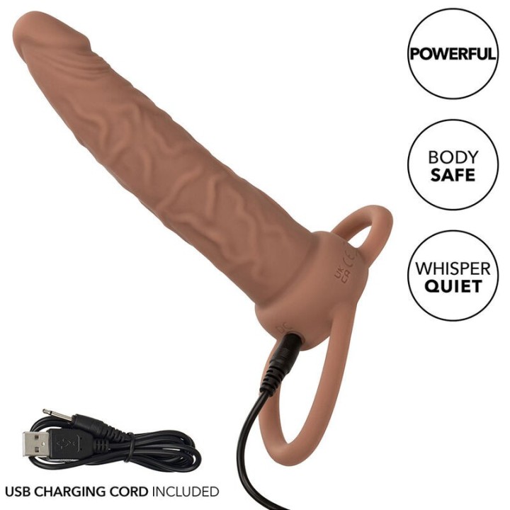 Performance Maxx wiederaufladbarer Dual-Penetrator, Braun von Calexotics | Fesselliebe.de