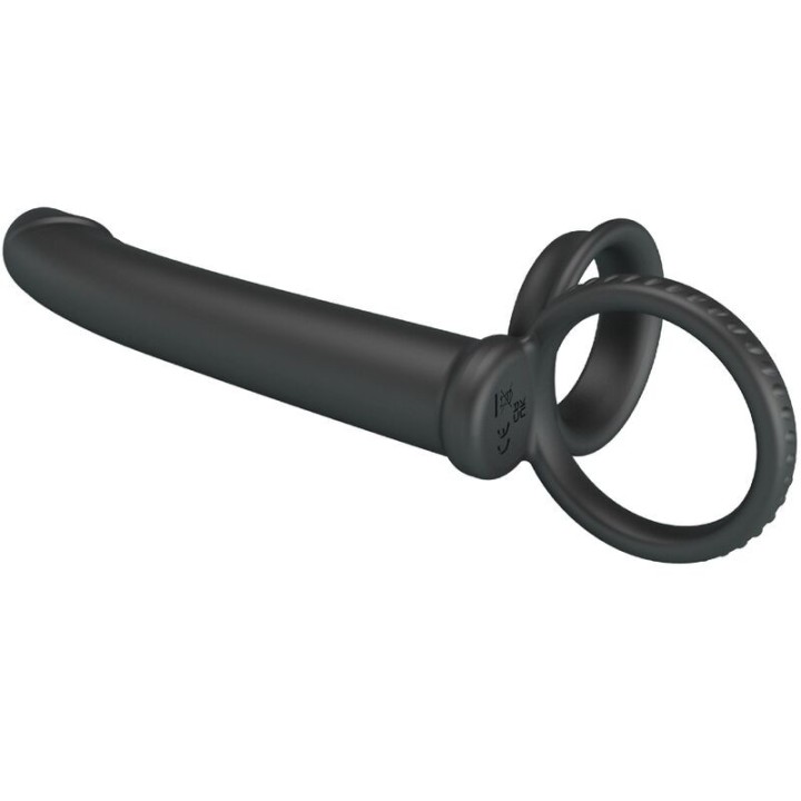 Dillion Doppelte Penetration Doppelter Cockring Schwarz von Pretty Love | Fesselliebe.de