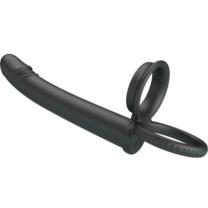 Dillion Doppelte Penetration Doppelter Cockring Schwarz von Pretty Love | Fesselliebe.de