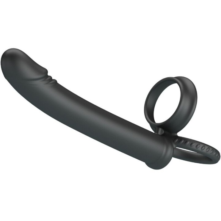 Dillion Doppelte Penetration Doppelter Cockring Schwarz von Pretty Love | Fesselliebe.de