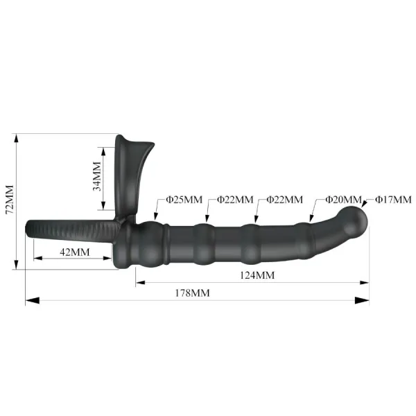 Tatum Vibrierender Penisring mit Stecker 10 Vibrationen Schwarz von Pretty Love | Fesselliebe.de