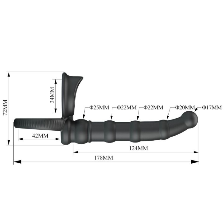 Tatum Vibrierender Penisring mit Stecker 10 Vibrationen Schwarz von Pretty Love | Fesselliebe.de