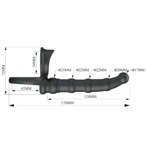 Tatum Vibrierender Penisring mit Stecker 10 Vibrationen Schwarz von Pretty Love