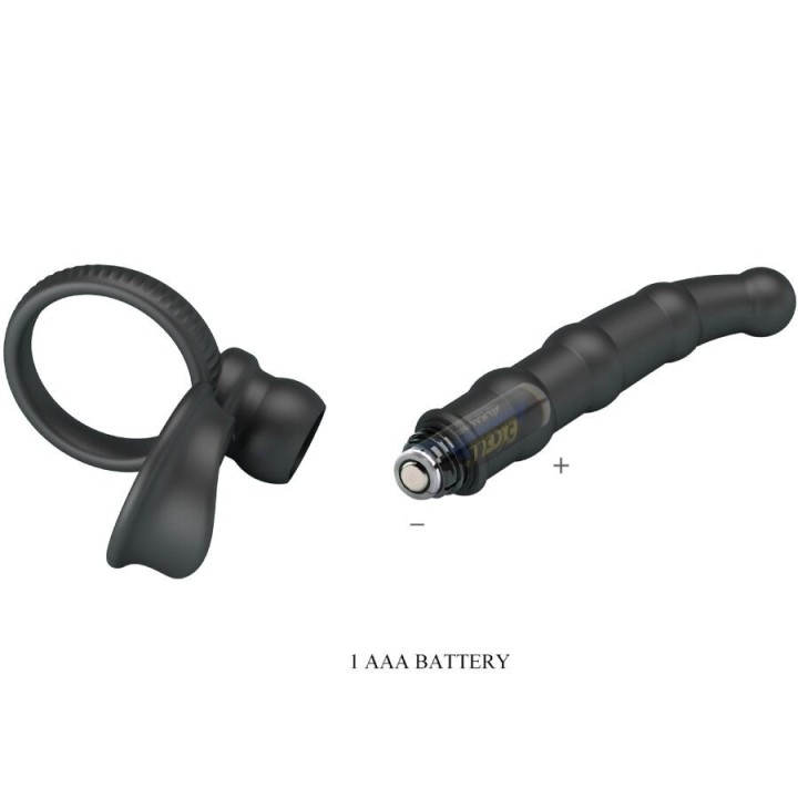 Tatum Vibrierender Penisring mit Stecker 10 Vibrationen Schwarz von Pretty Love | Fesselliebe.de