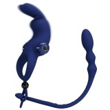 Ayad Rabbit Vibratorring mit Stecker Blau von Pretty Love Male | Fesselliebe.de