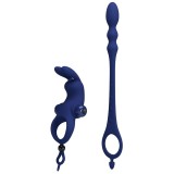 Ayad Rabbit Vibratorring mit Stecker Blau von Pretty Love Male | Fesselliebe.de