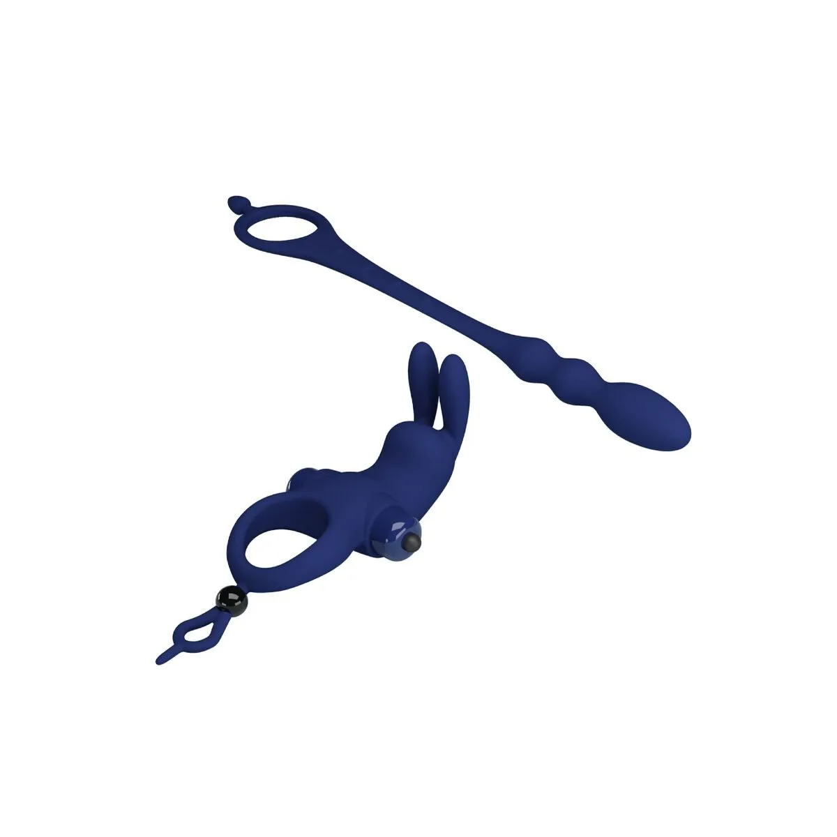 Ayad Rabbit Vibratorring mit Stecker Blau von Pretty Love Male | Fesselliebe.de