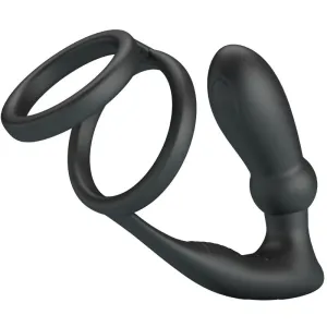 Emoni Penisring + Anal Plug 12 Vibrationen Schwarz von Pretty Love | Fesselliebe.de