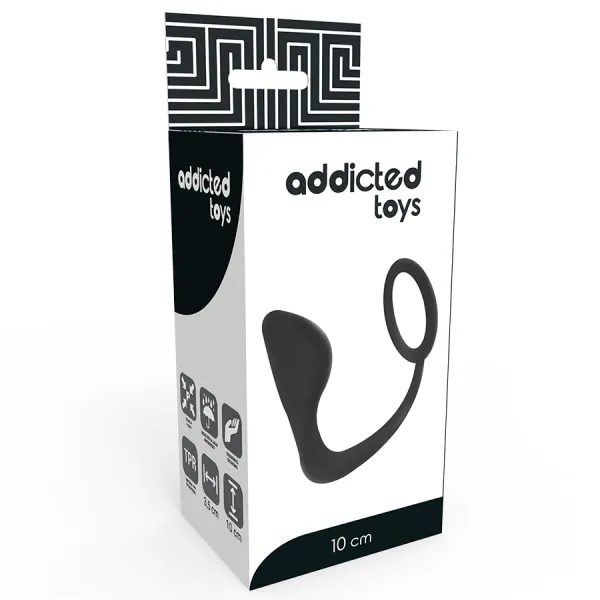Analplug mit Schwarzem Penisring von Addicted Toys | Fesselliebe.de