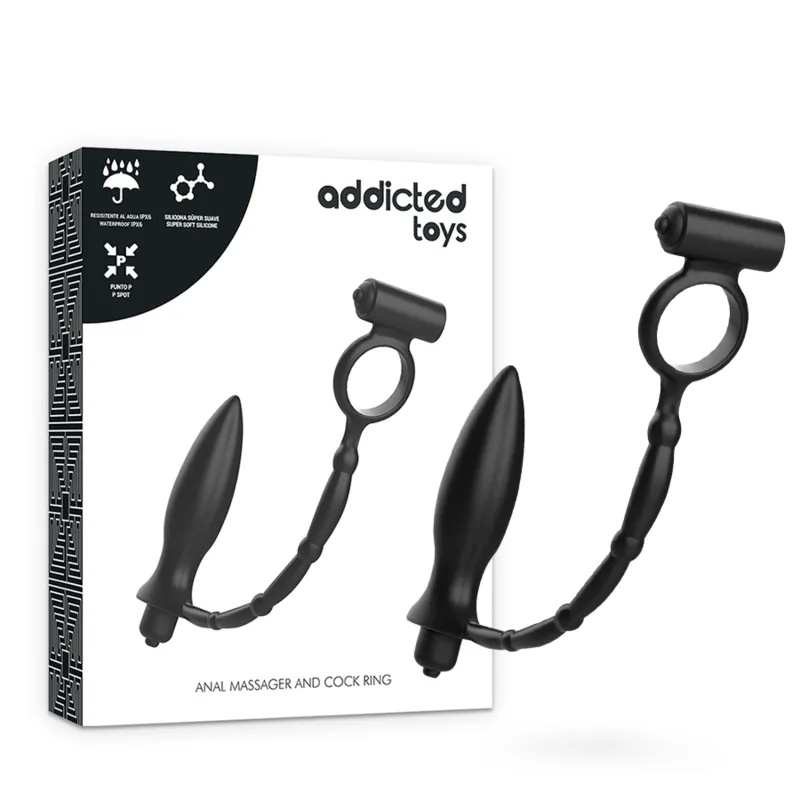 Analplug mit Vibrationsring von Addicted Toys | Fesselliebe.de