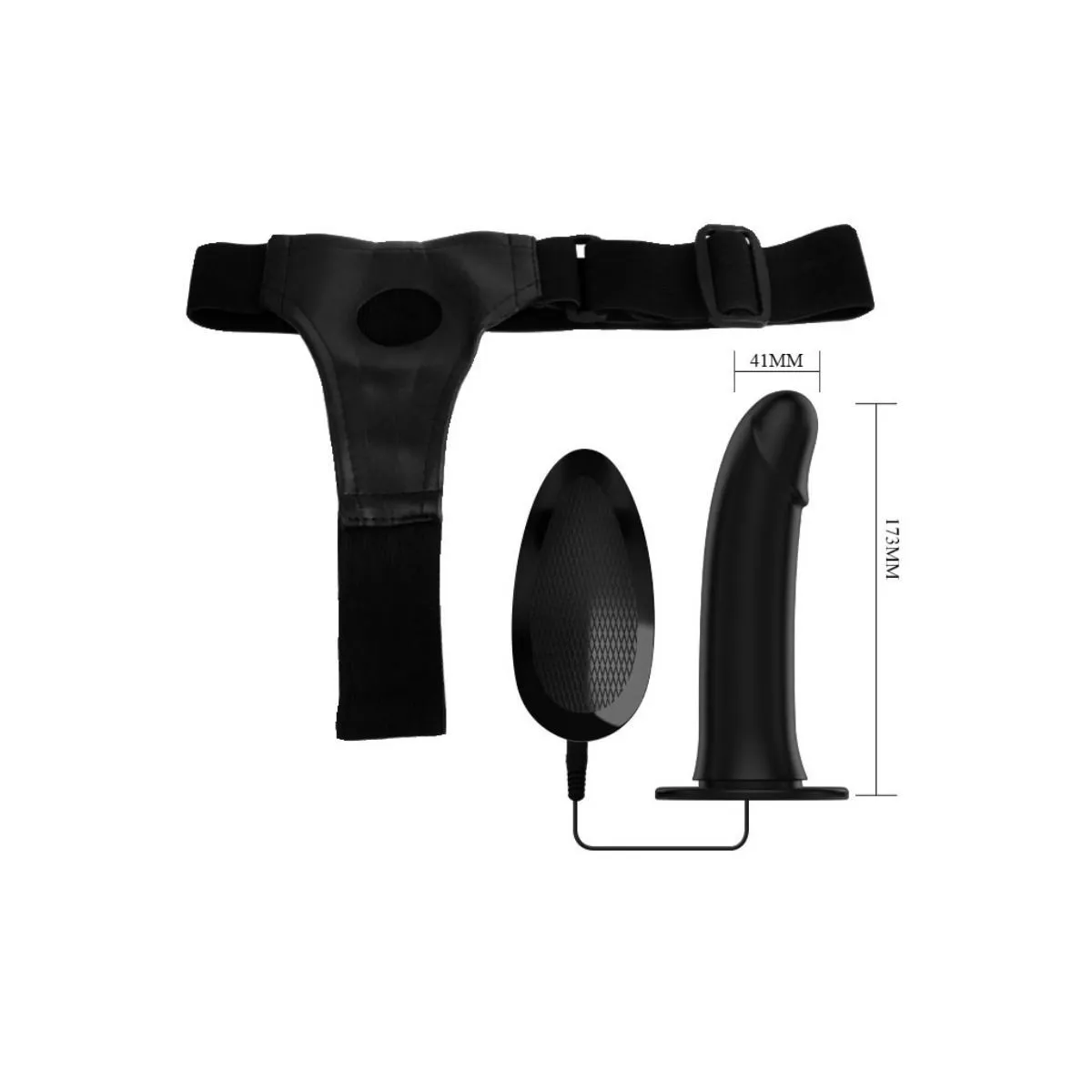 Vito Strap-On mit Hohldildo und Vibration 17,3 cm von Pretty Love Male | Fesselliebe.de