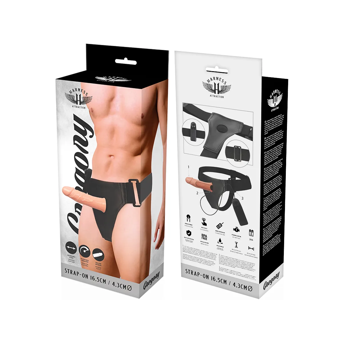 Gregory Hollow Rnes mit Vibrator 16,5 cm -O- 4,3 cm von Harness Attraction | Fesselliebe.de