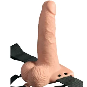 Verstellbarer Gurt mit Fernbedienung, Penis und Hoden und Vibrator, wiederaufladbar 15 cm von Fetish Fantasy Series | Fesselliebe.de