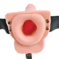 Verstellbarer Gurt mit Fernbedienung, Penis und Hoden und Vibrator, wiederaufladbar 15 cm von Fetish Fantasy Series