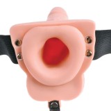 Verstellbarer Gurt mit Fernbedienung, Penis und Hoden und Vibrator, wiederaufladbar 15 cm von Fetish Fantasy Series | Fesselliebe.de
