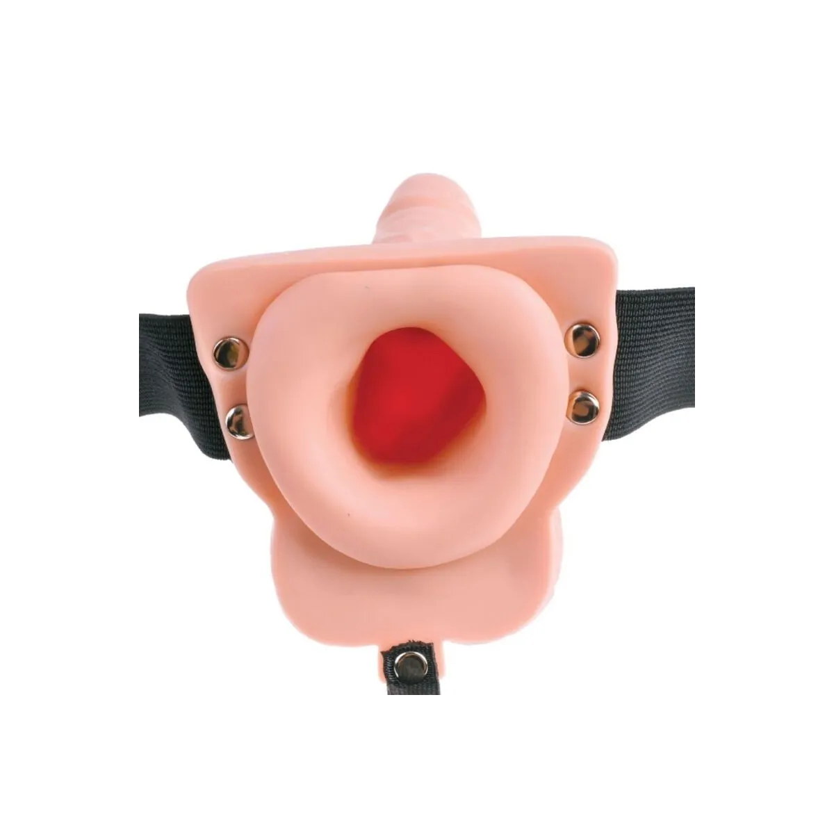 Verstellbarer Gurt mit Fernbedienung, Penis und Hoden und Vibrator, wiederaufladbar 15 cm von Fetish Fantasy Series | Fesselliebe.de