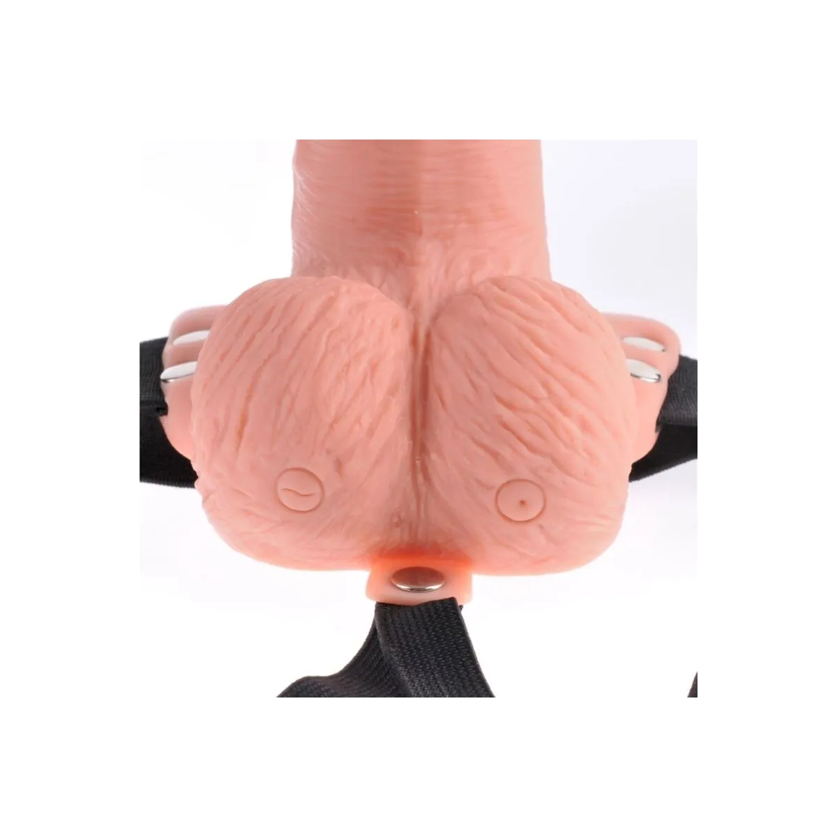 Verstellbarer Gurt mit Fernbedienung, Penis und Hoden und Vibrator, wiederaufladbar 15 cm von Fetish Fantasy Series | Fesselliebe.de