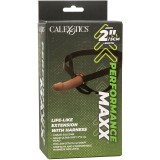 Performance Maxx Lebensechte Verlngerung mit Geschirr, Braun von Calexotics | Fesselliebe.de