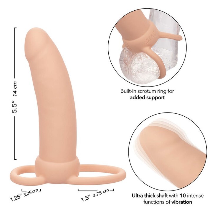 Maxx Thick Dual Penetrator 10 Vibrationen Fleisch von Calexotics | Fesselliebe.de