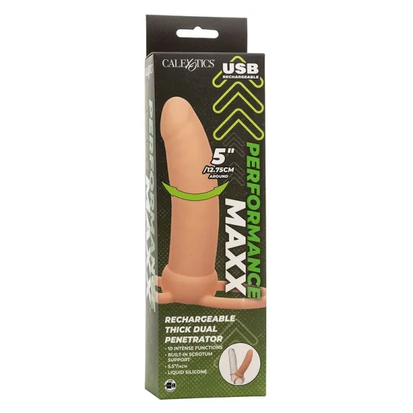 Maxx Thick Dual Penetrator 10 Vibrationen Fleisch von Calexotics | Fesselliebe.de