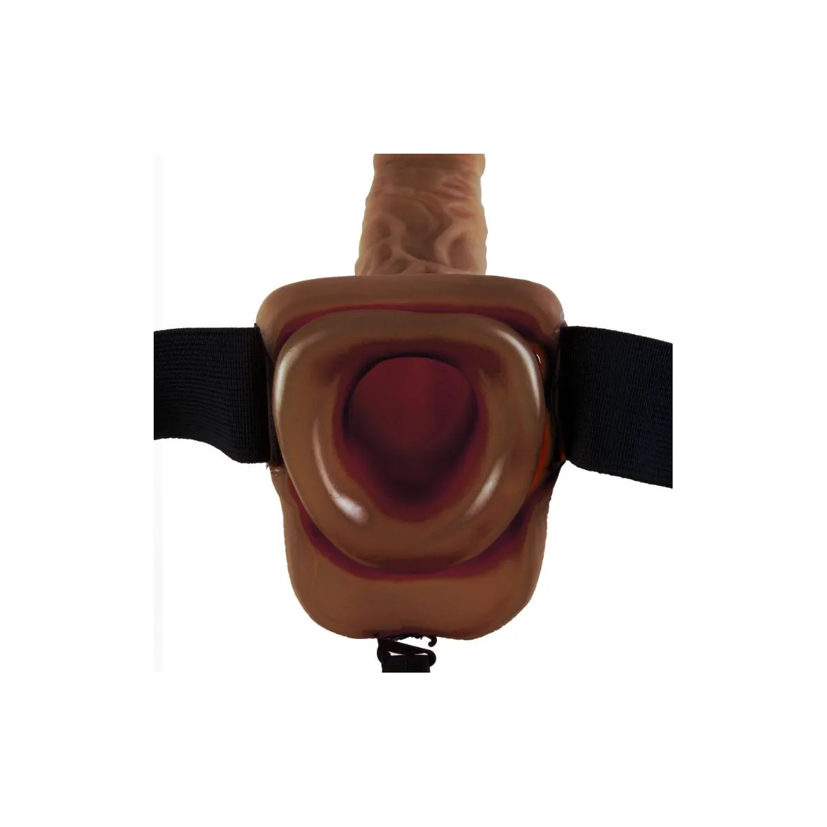 9 Hohl Strap-On mit Bällen 22,9 cm Braun von Fetish Fantasy Series | Fesselliebe.de