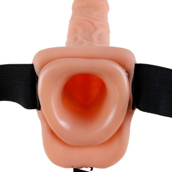 11 Hollow Strap-On Vibrieren mit Bällen 27,9cm Fleisch von Fetish Fantasy Series | Fesselliebe.de