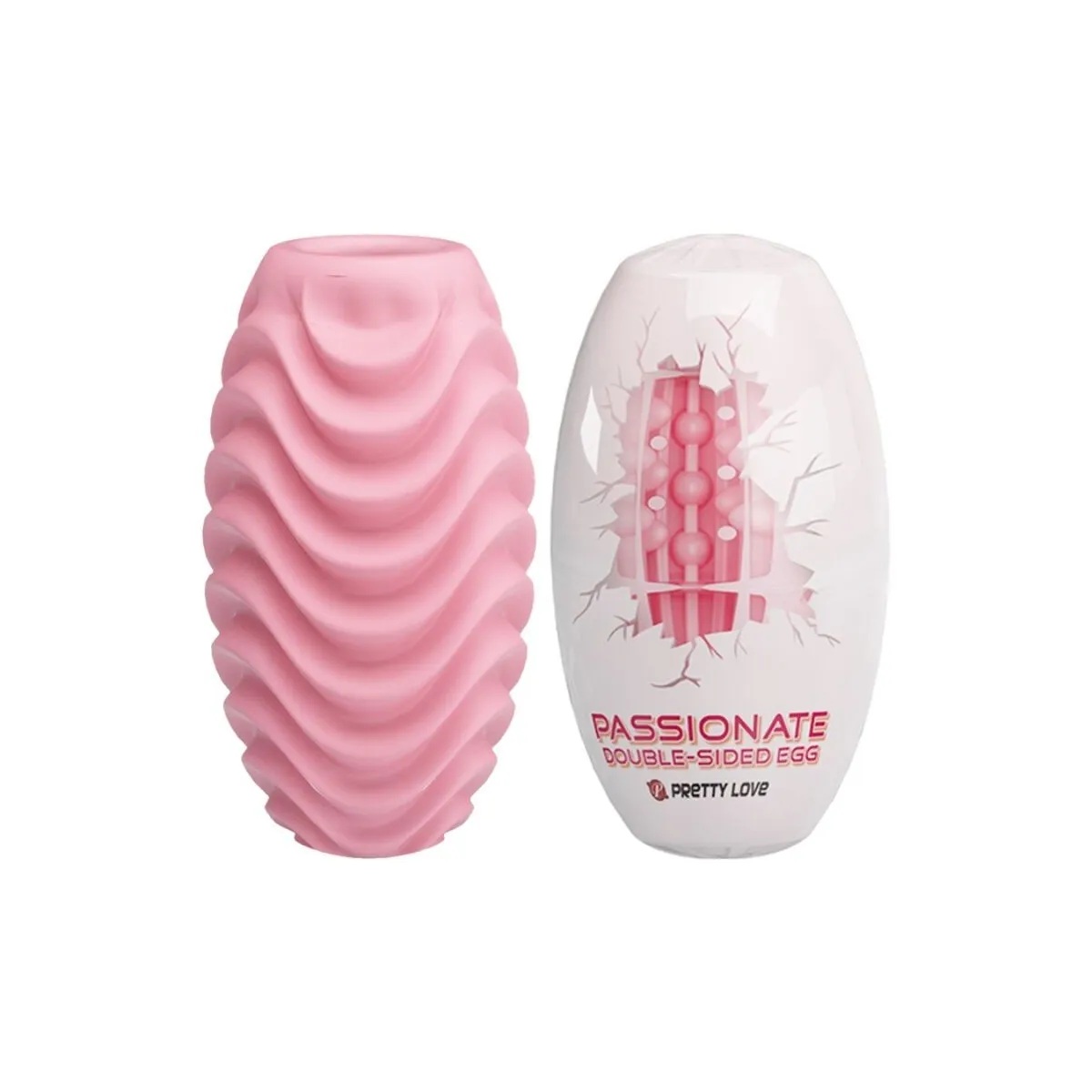 Rosa Doppelseitiges Masturbator-Ei von Pretty Love Male | Fesselliebe.de