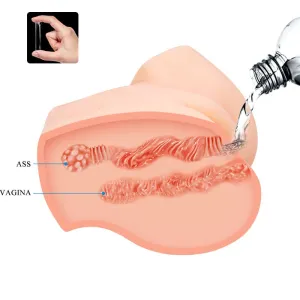 Realistischer Vagina- und Anus-Vibrator Samantha von Crazy Bull