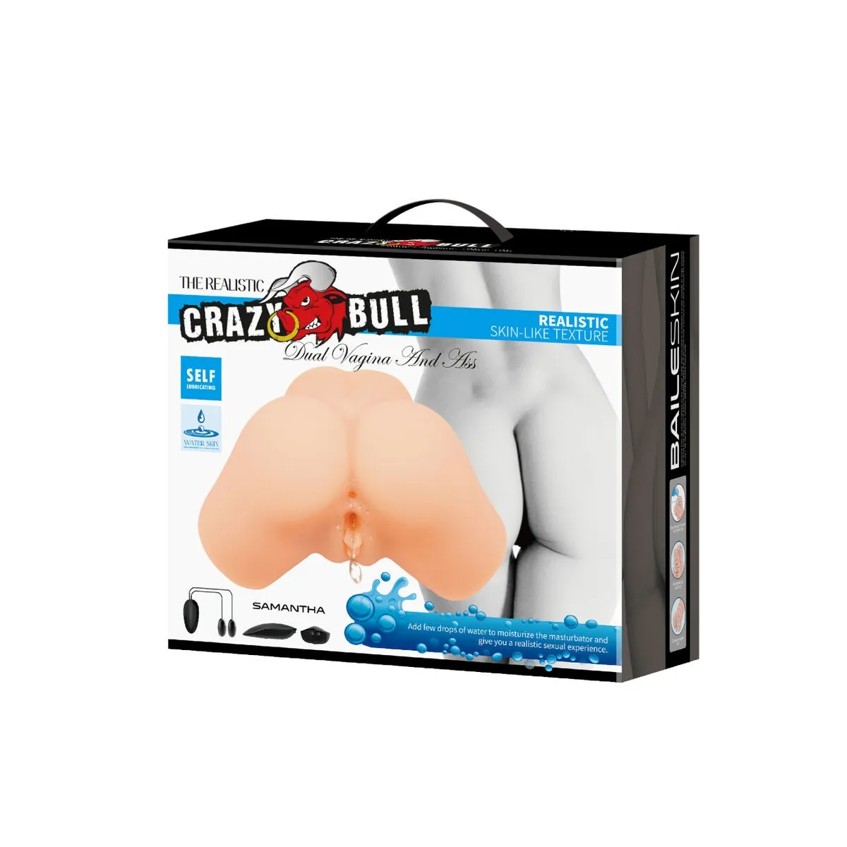 Realistischer Vagina- und Anus-Vibrator Samantha von Crazy Bull | Fesselliebe.de